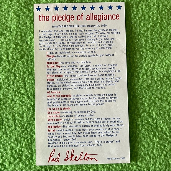 Vintage Burger King 1969 Red Skelton Pledge Of Allegiance - Picture 2 of 5